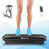 Icefox Fitness Vibrationsplatte mit Bluetooth 4.0 Lautsprecher | LCD Display & Fernbedienung| 9 Trainings-Programme